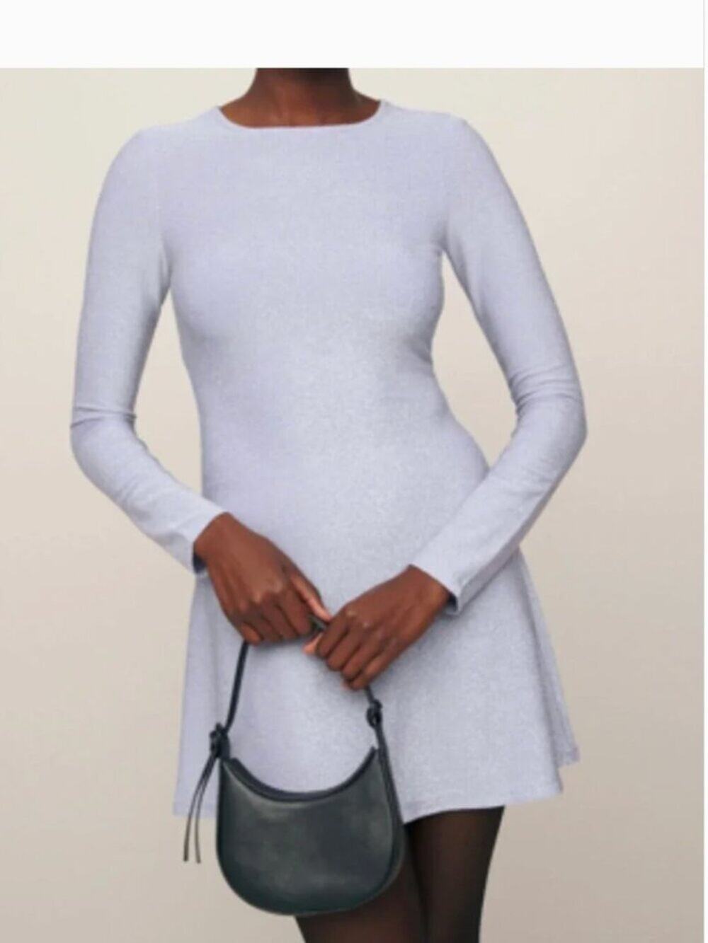 Reformation x Camille Rowe Esen Knit Metalic Dress